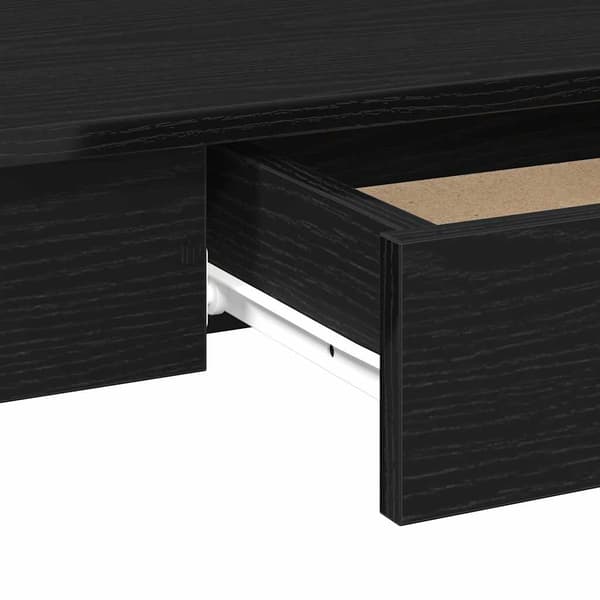 vidaXL skrivebord, sort, 100x45x75 cm, træbaseret materiale