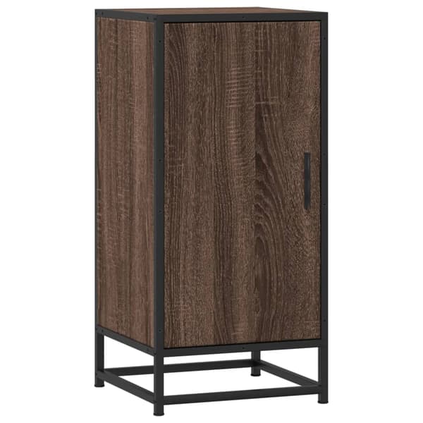 vidaXL skab brunt egetræ 35,5x35x76 cm træbaseret materiale
