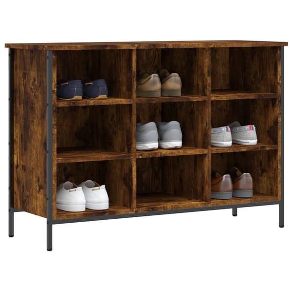vidaXL skoskab røget eg 100x35x70 cm