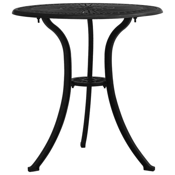 vidaXL 3-delt bistrosæt i aluminiumslegering, sort