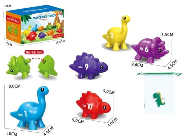 Montessori-peli: Dinosaurusten numerot