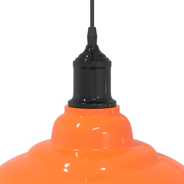 vidaXL Højdejusterbar pendellampe E27 blank orange