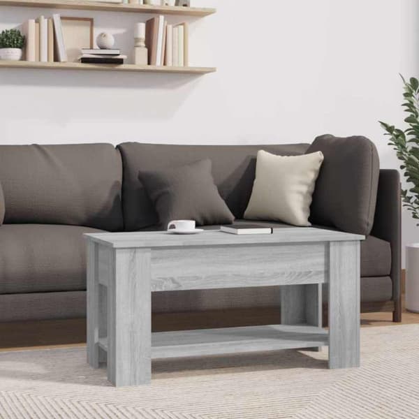 vidaXL Soffbord, Grå Sonoma Ek, 101x49x52 cm
