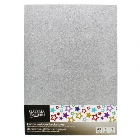 SILVERGLITTERKARTONG A3 (5) 210G 8343