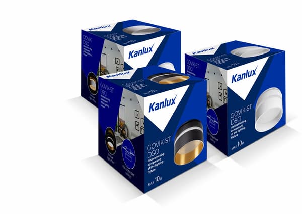 Loftspotlight Ring Rund Spot GOVIK GU10 KANLUX