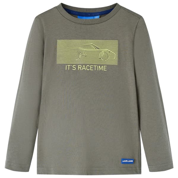 Barn långärmad t-shirt, khaki, 104
