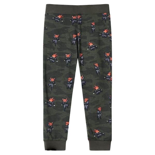 Barnpyjamas med lång ärm, khaki, 92