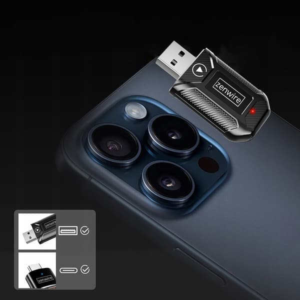 Miniadapteri Carplay Android Auto Langaton CarLink Audio USB USB-C 10m Zenwire M30