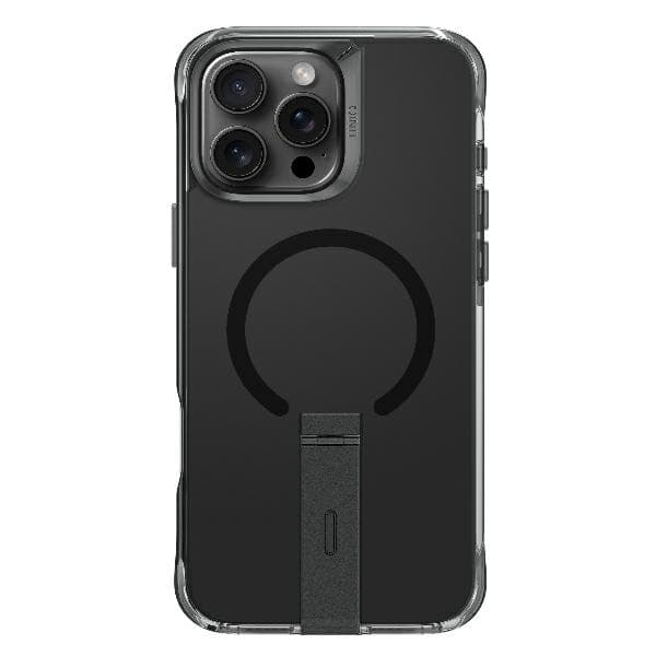 UNIQ Eleva-cover med Vertica-stativ til iPhone 16 Pro Max, sort