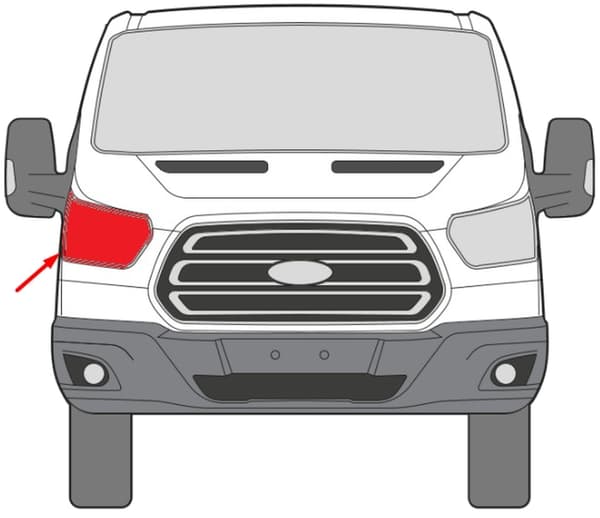 STRÅLKASTARE FORD TRANSIT 13> PR