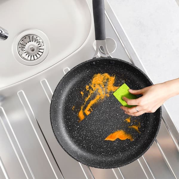 NON-STICK GRANIT STEGEPANDE GAS INDUKTIONSSTONER 26 CM SORT