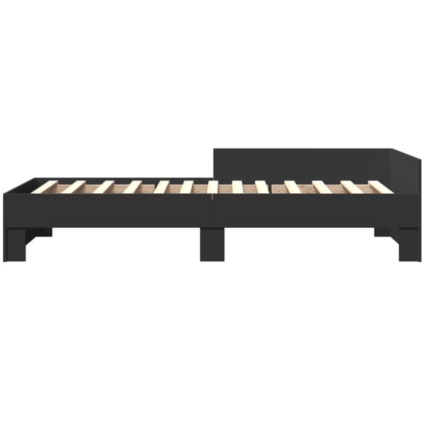 vidaXL sengestel sort 75x190 cm træbaseret materiale