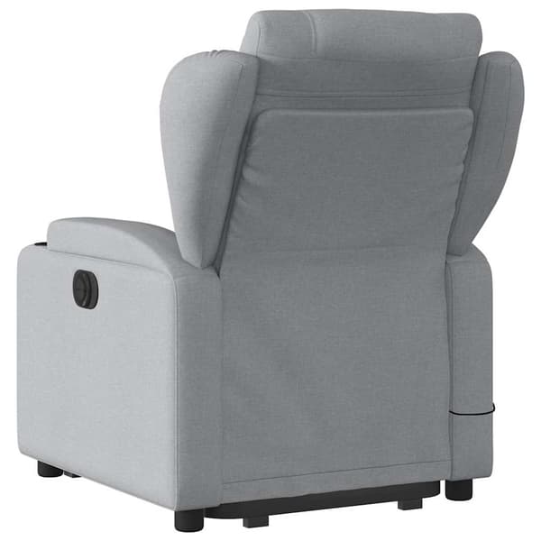 vidaXL massagestol med løftefunktion lysegrå stof