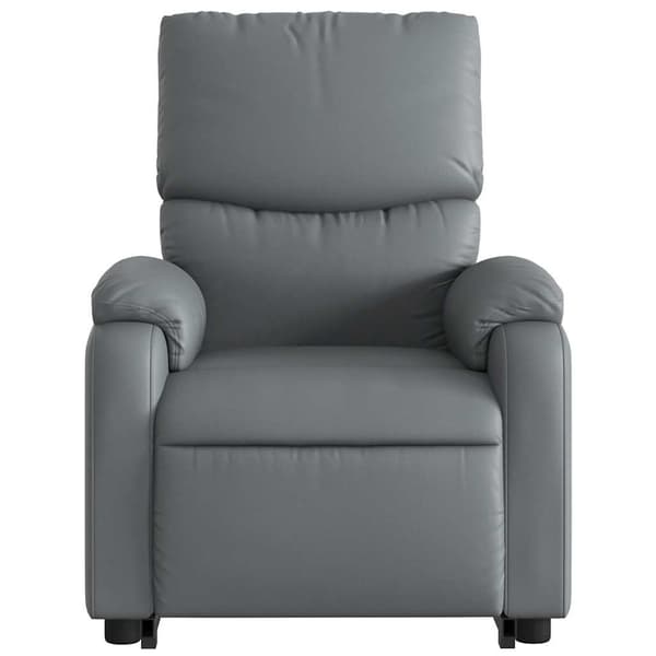 vidaXL Lyftbar massagefåtölj, grå, konstläder