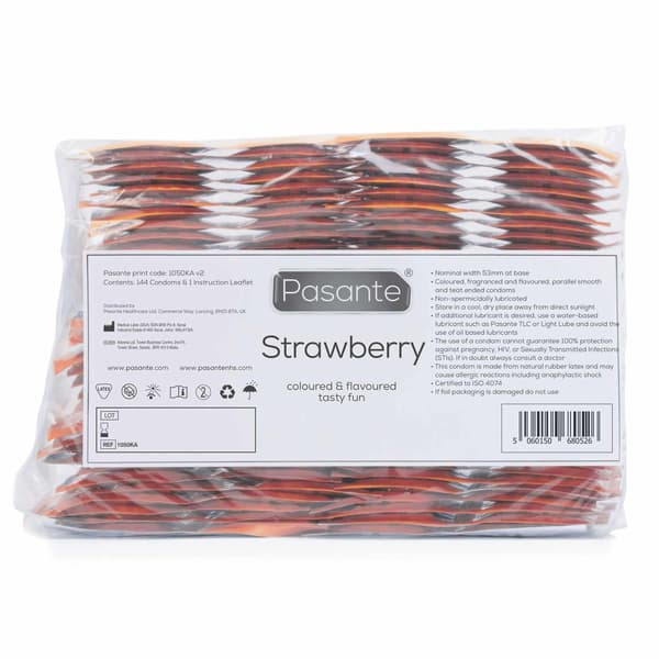 Pasante Strawberry Crush Kondomer Storpack 144 st