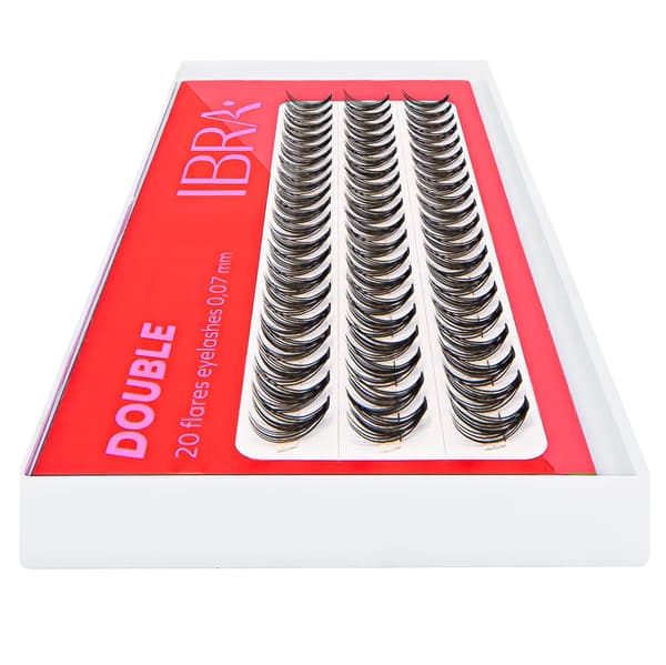 Dubbla 10 mm IBRA Makeup-ögonfransar