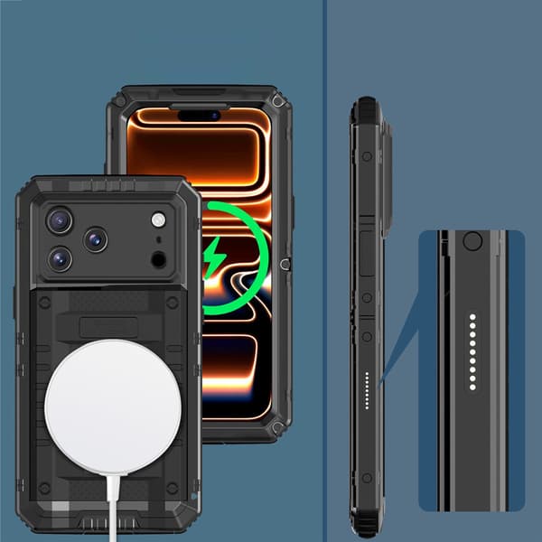 IP68-vedenpitävä suojakuori iPhone 17 Prolle, musta