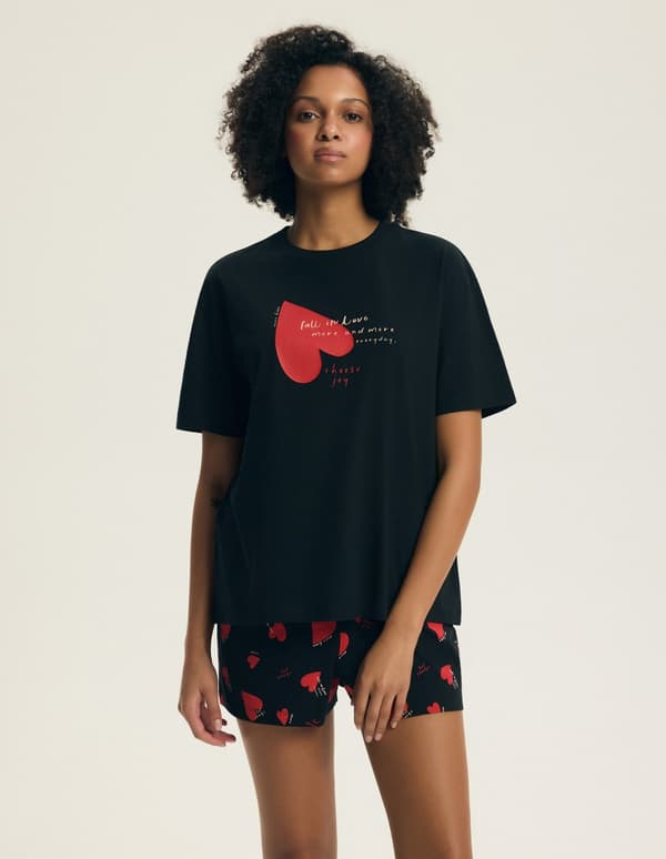 Elain Henderson Damepyjamas | Sort 2XL
