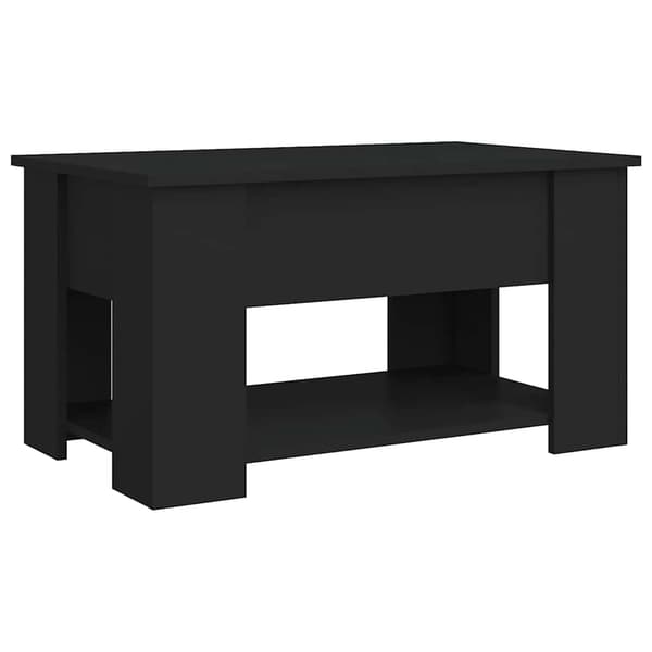 vidaXL sofabord, sort, 79x49x41 cm, træbaseret materiale