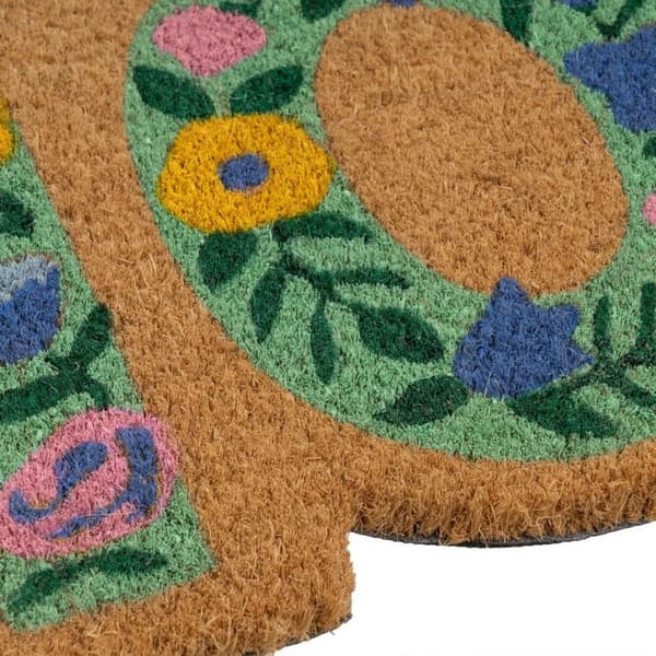 HOME blomster kokosnød dørmåtte 75x25 cm