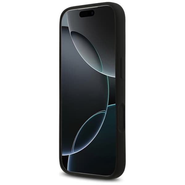 Guess Big 4G Script -silikonikuori iPhone 17 Prolle, musta