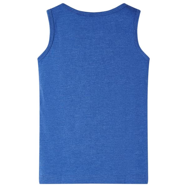 Barnärmlös T-shirt, blåmelerad, 128