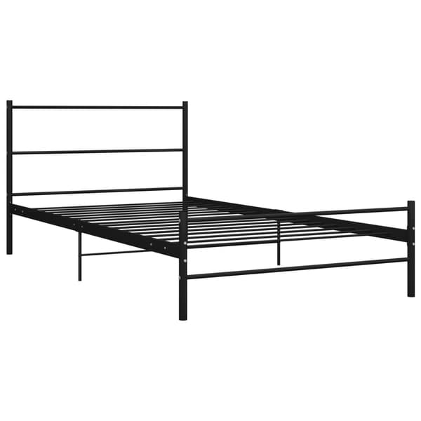 vidaXL sengestel sort metal 100 x 200 cm