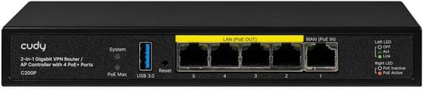 Cudy C200P AP Accesspunktskontroller med 4 PoE+ portar
