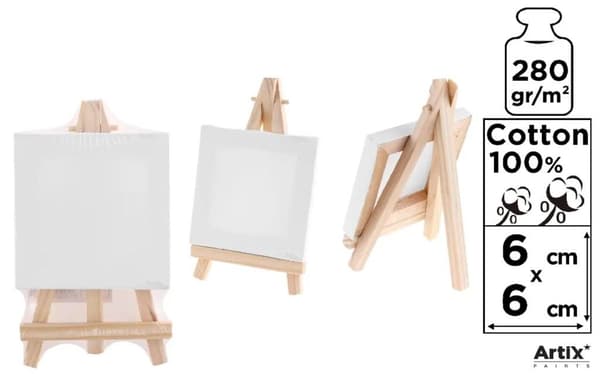 Minilærred 6x6cm 280G/m2 + staffeli