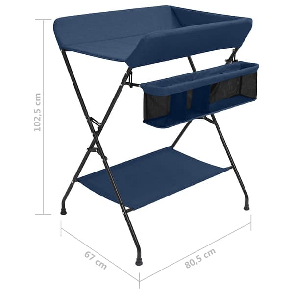 vidaXL puslebord marineblå jern