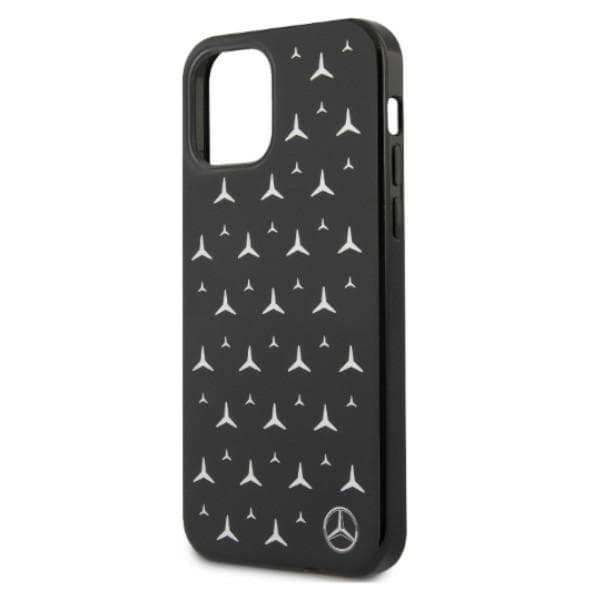 Mercedes Sølv Stjerne Mønster Etui til iPhone 12 Pro Max, Sort
