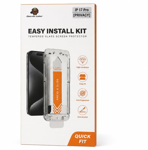 Privacy Glass med applikator til iPhone 16 Pro / 17 Pro