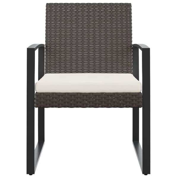 vidaXL Trädgårdsmatstolar, set om 2, brun, PP-rotting