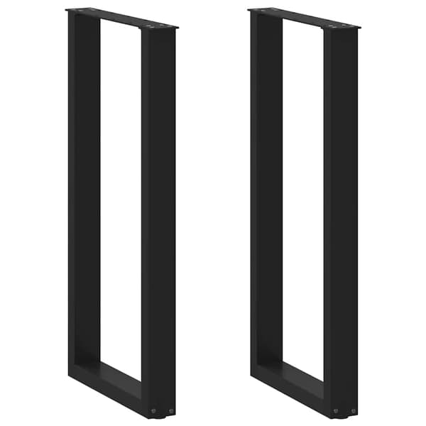 vidaXL sofabordsben, 2 stk., sort, 50x(100-101) cm, stål