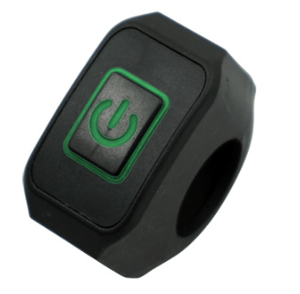 Grön motorcykel fyrhjuling switch