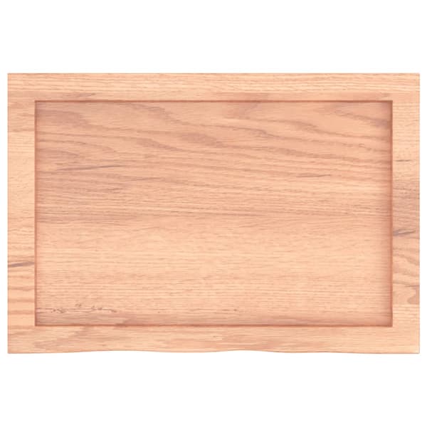 vidaXL bordplade lysebrun 60x40x(2-4)cm massivt egetræ