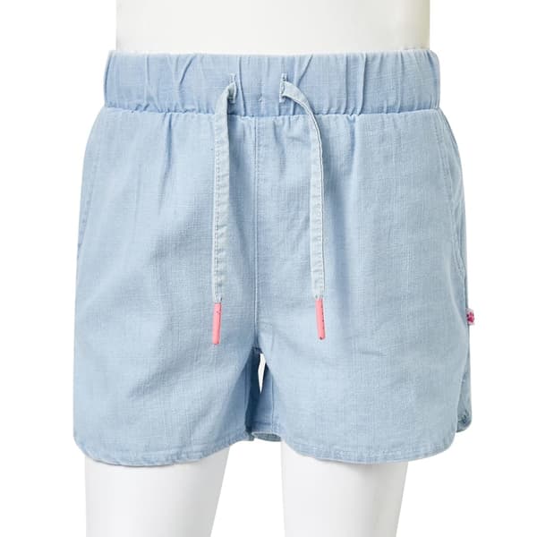 Barnshorts, ljusblå denim, 128