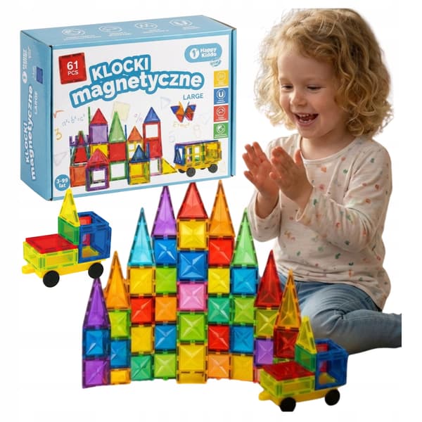 MAGNETISKE BLOKKE 61 STK.