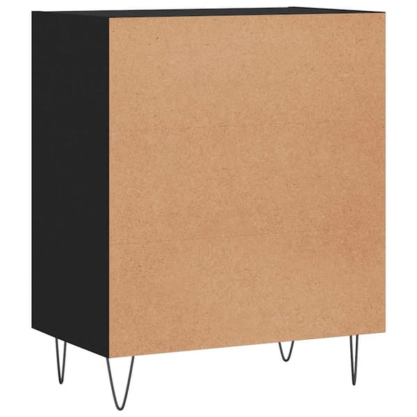 vidaXL skab, sort, 57x35x70 cm, træbaseret materiale