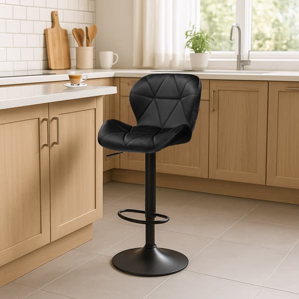 Gordon Black barstol, svart sammet