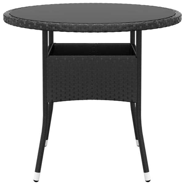 vidaXL havemøbelsæt i 3 dele i polyrattan, sort