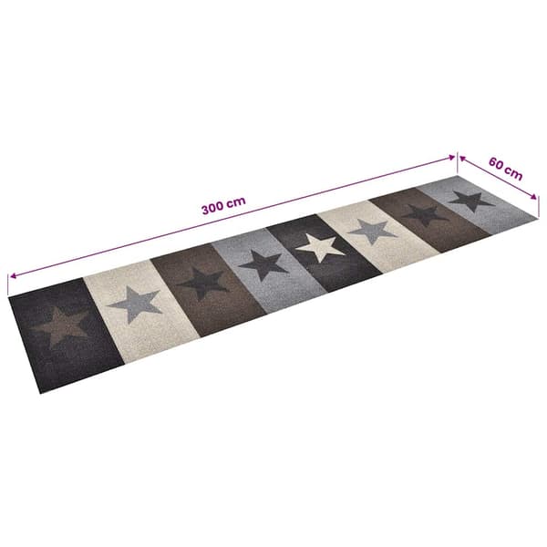 vidaXL køkkenmåtte stjerner, 60x300 cm