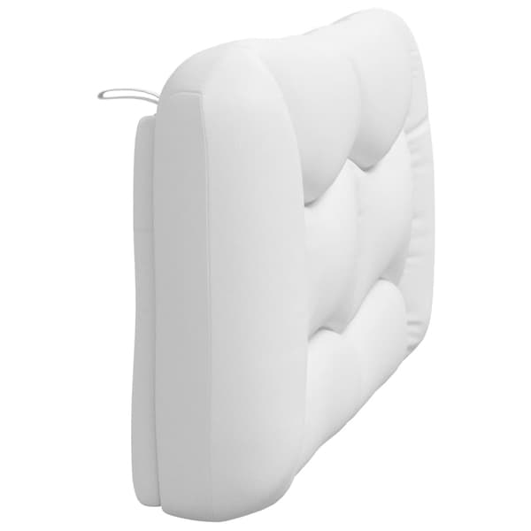 vidaXL hovedgærdehynde, hvid, 140 cm, kunstlæder