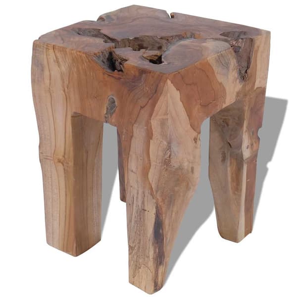 vidaXL Pall massiv teak