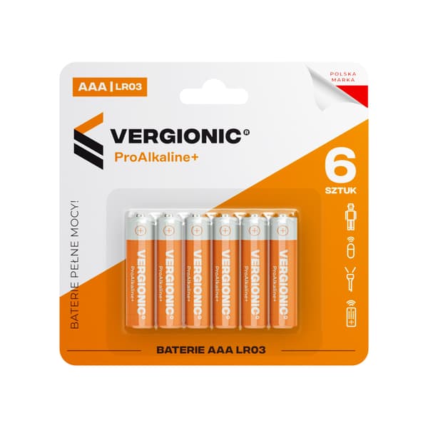 BATTERIER ALKALINE BATTERIER AAA LR03 R3 1,5V SÆT MED 6