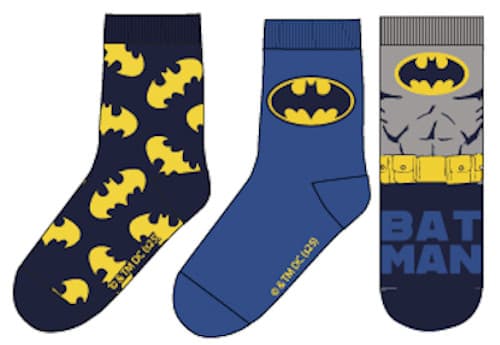 Batman ankelstrømper til drenge 3-pak 23/26