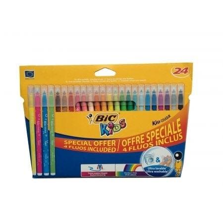 Kid Couleur Fluo tuscher 20+4 BIC farver