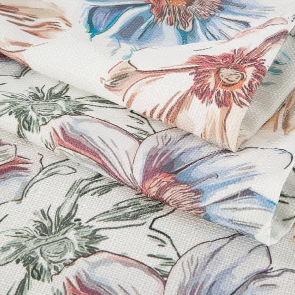 Bordløber FLORE 7 40x140 cm hvide blomster