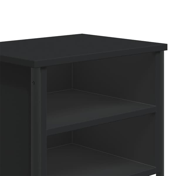 vidaXL sengebord, sort, 40x30x40 cm, træbaseret materiale