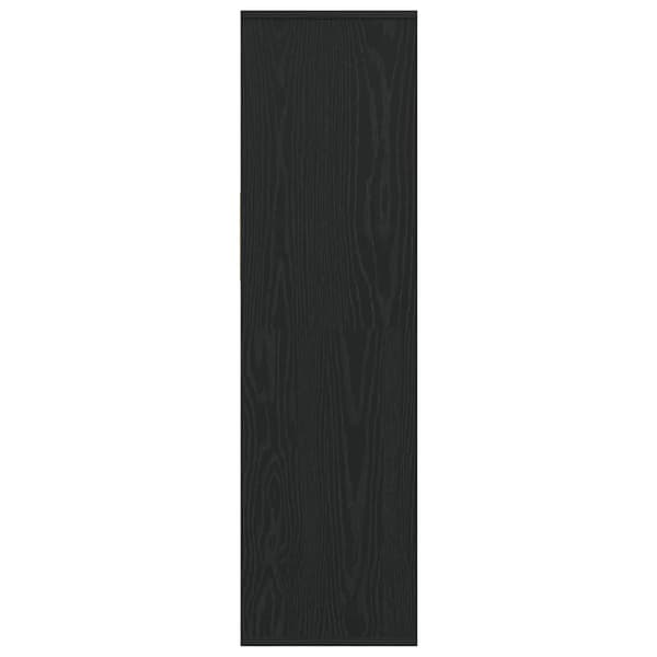 vidaXL bogreol, sort, 34x31x112 cm, træbaseret materiale